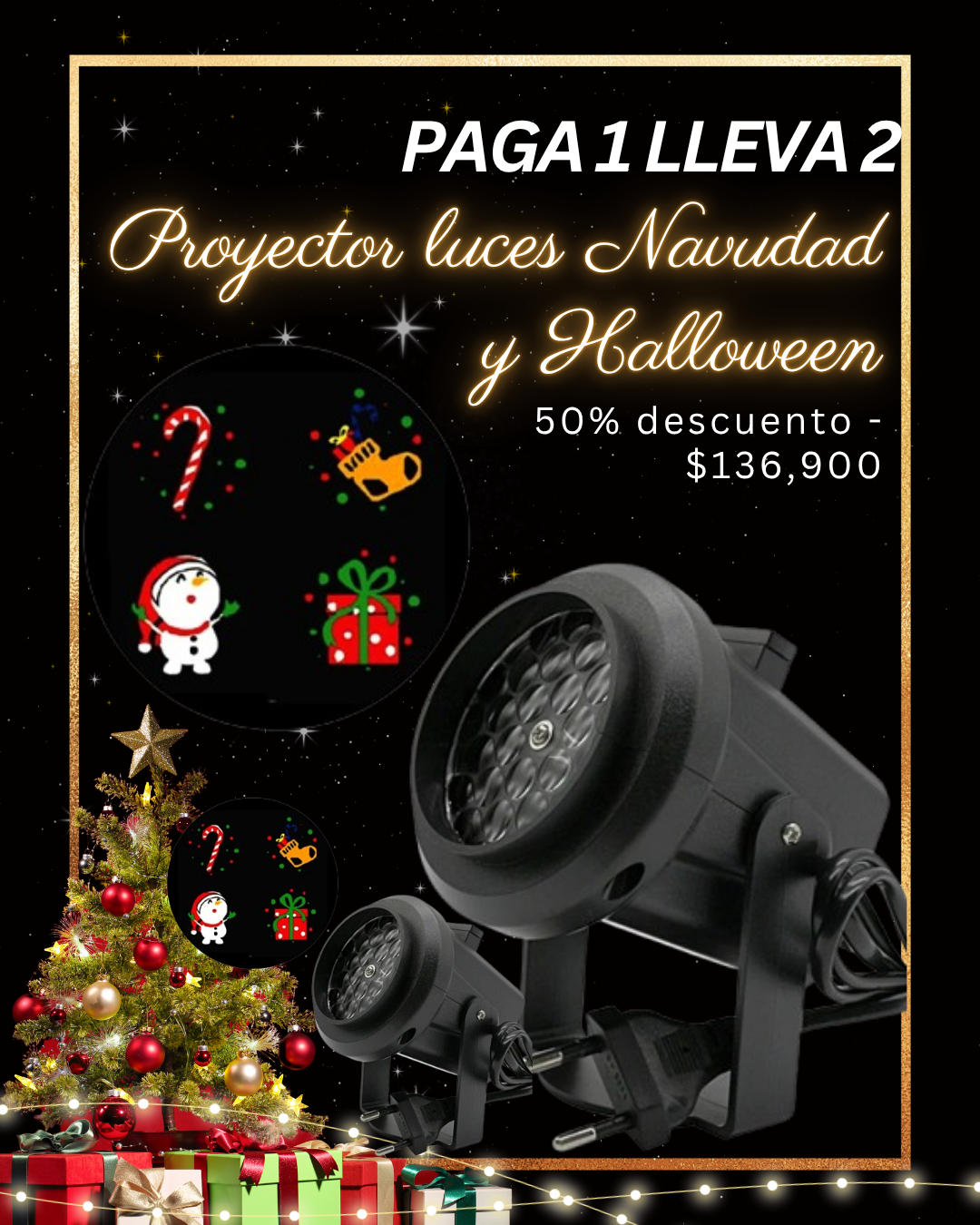 ✨ Decora tu casa en segundos 🎁 2 proyectores por $136.900 + envío gratis